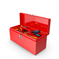 红色工具箱PNG和PSD图像