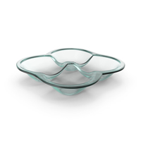 Glass 4 Compartment Round Bowl PNG & PSD Images