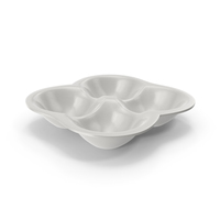 Porcelain 4 Compartment Round Bowl PNG & PSD Images