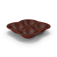Wooden 4 Compartment Round Bowl PNG & PSD Images