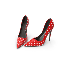 Women's Red Shoes White Polka Dots PNG & PSD Images