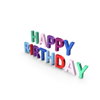 Happy Birthday Symbol Multicoloured PNG & PSD Images