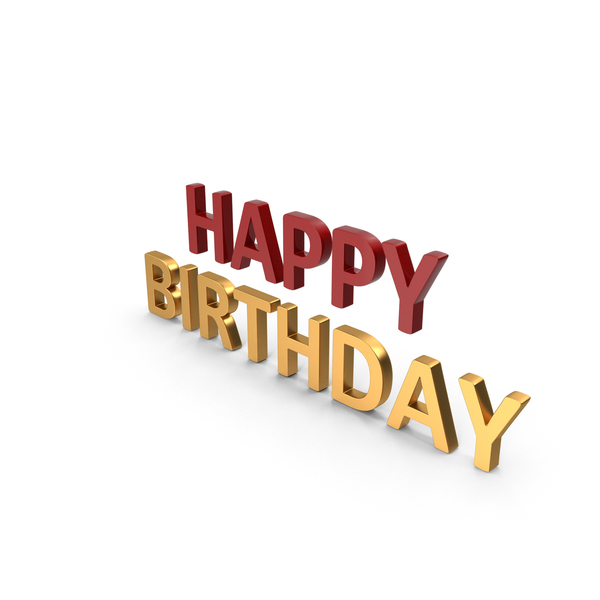 Happy Birthday Symbol Red And Gold Png Images Psds For Download Pixelsquid Sa
