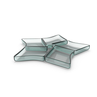 Glass 5 Compartment Star Bowl PNG & PSD Images