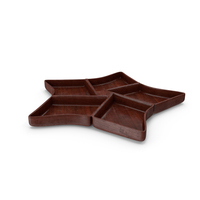 Wooden 5 Compartment Star Bowl PNG & PSD Images