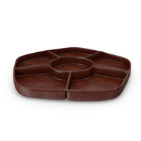 Wooden 6 Compartment Bowl PNG & PSD Images