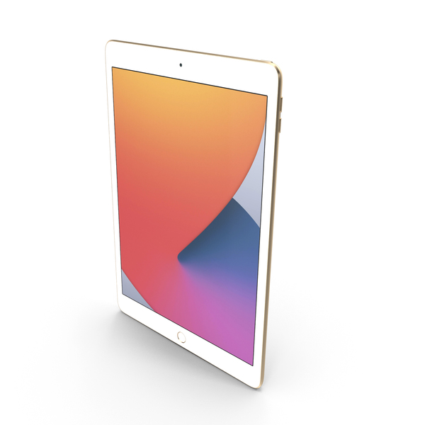 Apple iPad 8 10.2 2020 WiFi and Cellular Gold PNG Images & PSDs