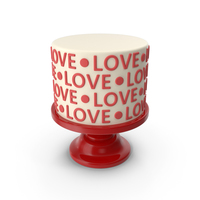 Valentine's Day Cake with Love Decor PNG & PSD Images