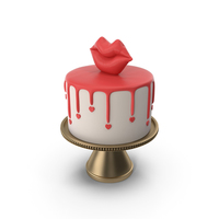 Valentine's Drip Cake PNG & PSD Images
