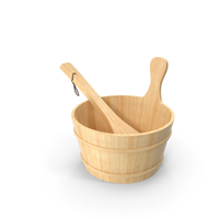 Sauna Bucket without Plastic Inside PNG & PSD Images