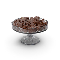 Fancy Crystal Bowl with Chocolate Truffles PNG & PSD Images