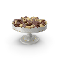 Fancy Porcelain Bowl with Mixed Chocolate Truffles PNG & PSD Images