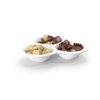 Compartment Bowl with Chocolate Truffles PNG & PSD Images