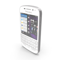 BlackBerry Q10 White PNG & PSD Images
