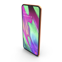 Samsung Galaxy A40 Coral PNG & PSD Images