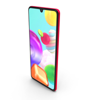 Samsung Galaxy A41 Red PNG & PSD Images