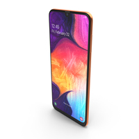 Samsung Galaxy A50 Coral PNG & PSD Images