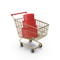 Shopping Cart with Valentines Gift Boxes PNG & PSD Images