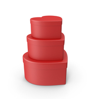 Valentines Shape Red Gift Boxes PNG & PSD Images
