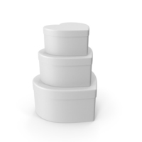 Valentines Shape White Gift Boxes PNG & PSD Images
