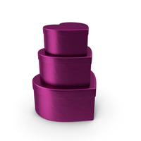 Valentines Shape Fuchsia Gift Boxes PNG & PSD Images