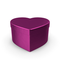 Valentines Shape Fuchsia Gift Box PNG & PSD Images