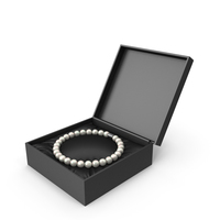 Pearls Bracelet in a Black Gift Box PNG & PSD Images