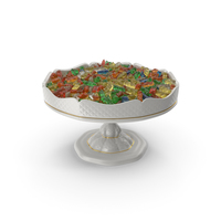 Fancy Porcelain Bowl With Gummy Bears PNG & PSD Images