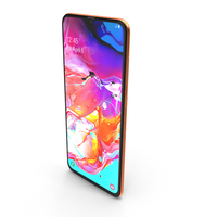 Samsung Galaxy A70 Coral PNG & PSD Images