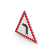 Road Sign Curve To The Left PNG & PSD Images
