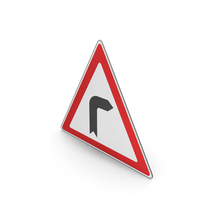 Road Sign Curve To The Right PNG & PSD Images