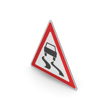 Road Sign Slippery Road Surface PNG & PSD Images