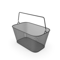 Black Shopping Wire Mesh Basket PNG & PSD Images