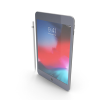 Apple iPad mini 2019 Space Gray with Pencil PNG & PSD Images