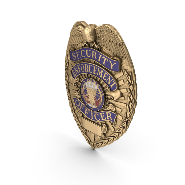 US Police Badge Brass PNG & PSD Images