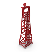 Crane D Head Section 8.5m Red PNG & PSD Images