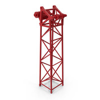 Crane L头部10m红色PNG和PSD图像