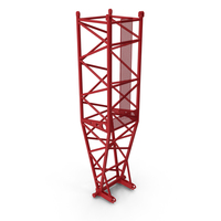 Crane L Pivot Section 10m Red PNG & PSD Images