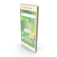 Sony Xperia X Lime Gold PNG & PSD Images