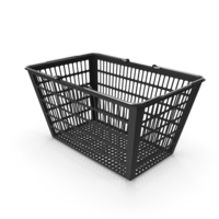 Black Shopping Basket PNG & PSD Images