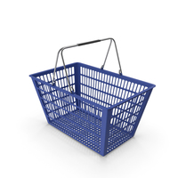 Blue Shopping Basket PNG & PSD Images