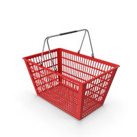 Red Shopping Basket PNG & PSD Images