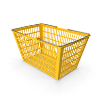 Yellow Shopping Basket PNG & PSD Images