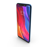 Xiaomi Mi 8 Blue PNG & PSD Images