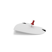 Heart Shaped White Paper with Red Pin PNG & PSD Images