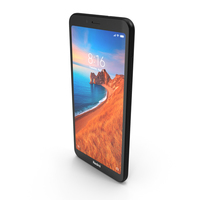 Xiaomi Redmi 7A Matte Black PNG & PSD Images