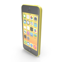 Apple iPhone 5c Yellow PNG & PSD Images