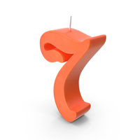 Candle Number 7 PNG & PSD Images