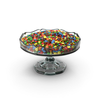 Fancy Glass Bowl With M&M's PNG & PSD Images