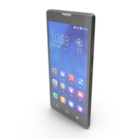 Huawei Honor 3C & 3C 4G Black PNG & PSD Images
